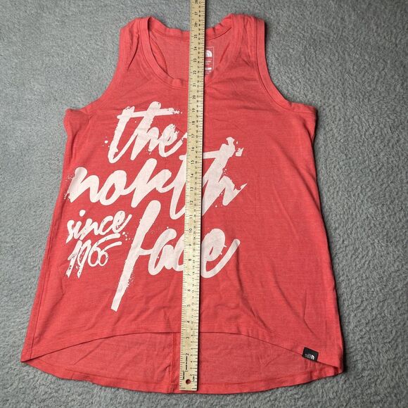 The North Face Tank Womens Medium Orange Classic Fit Sleeveless Logo Muscle Tee - Picture 6 of 11